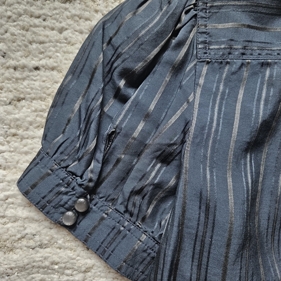 Marc Jacobs Blue Striped Ruffle Blouse - Picture 6 of 6